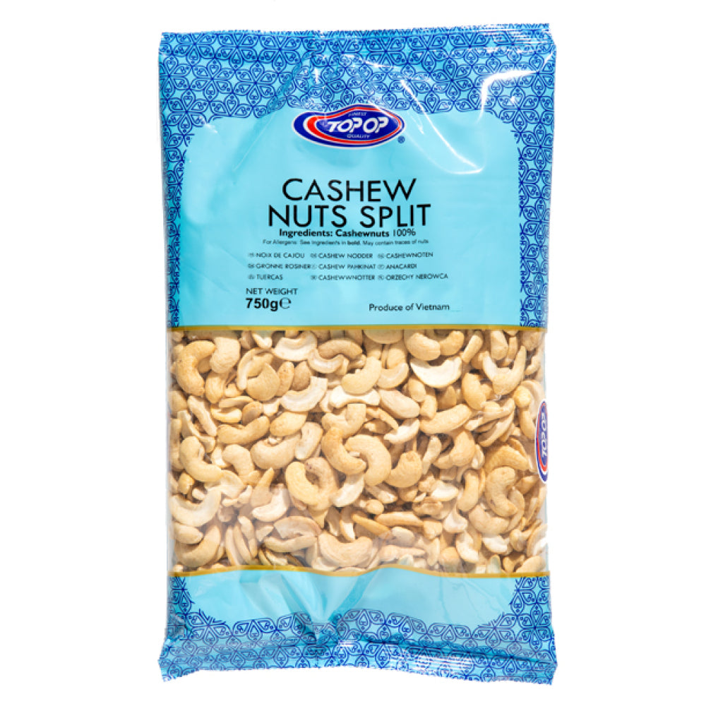 TOPOP CASHEW NUTS SPLIT 750G