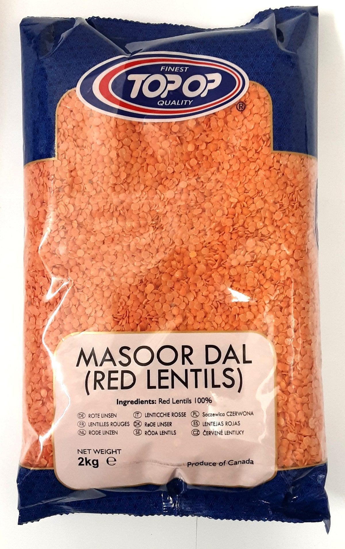 TOPOP RED LENTILS 1KG