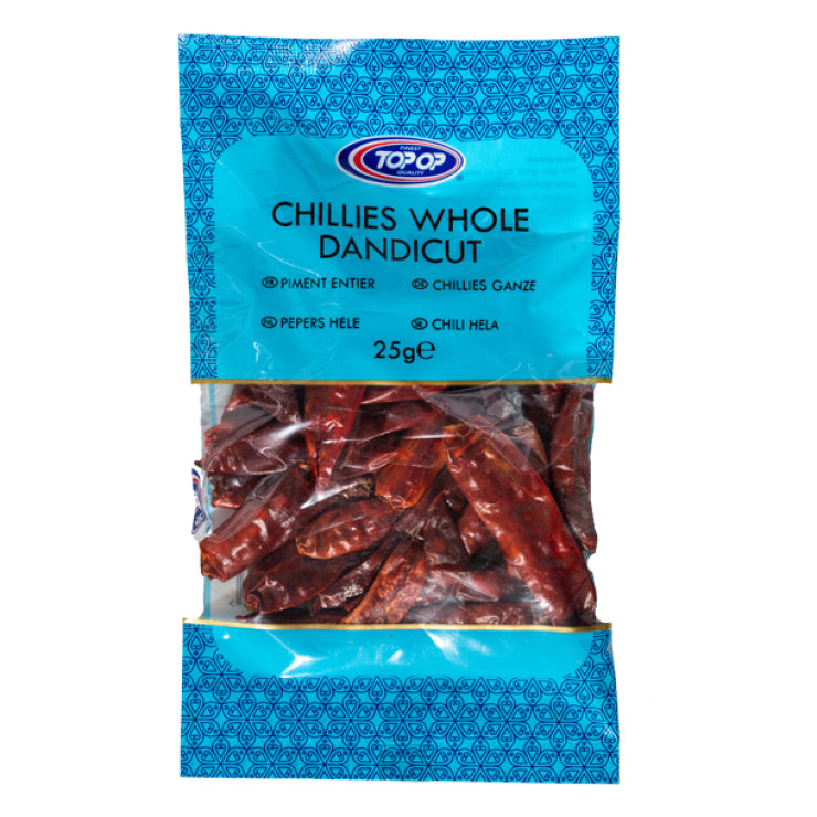 TOPOP CHILLIES WHOLE DANDICUT 25G