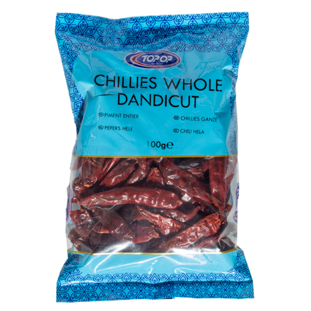 TOPOP CHILLIES WHOLE DANDICUT 100G
