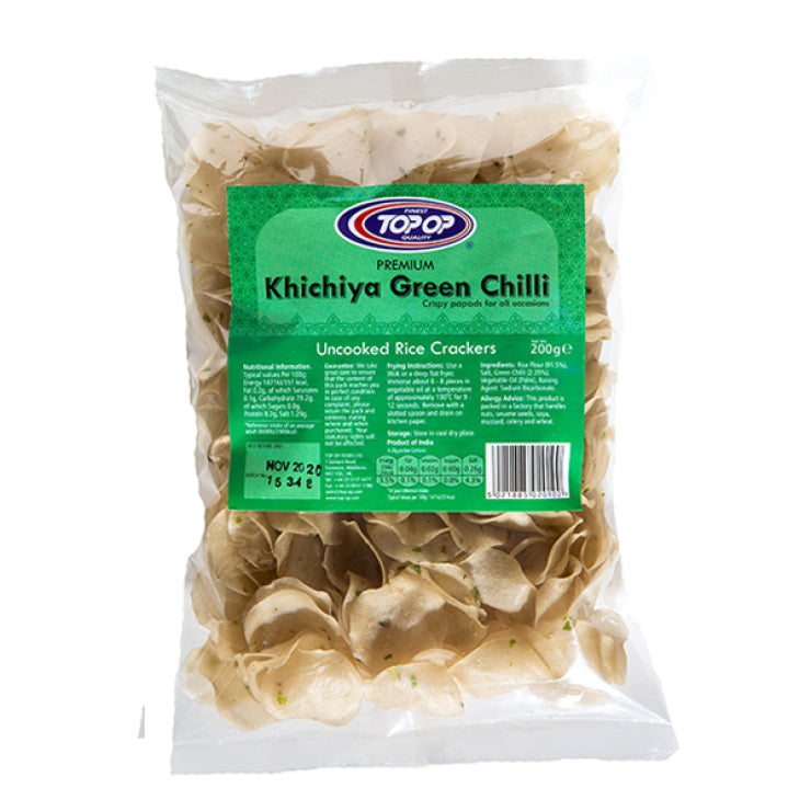 Top-op Rice Papdi Green Chilli 200g