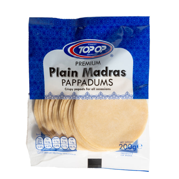 TOPOP PLAIN MADRAS PAPPADUM