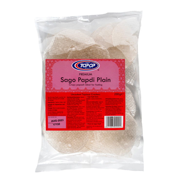 Top-op Sago Papad Plain 200g