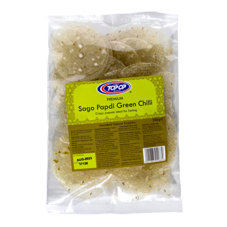 TOPOP GREEN CHILLI PAPAD 200GM