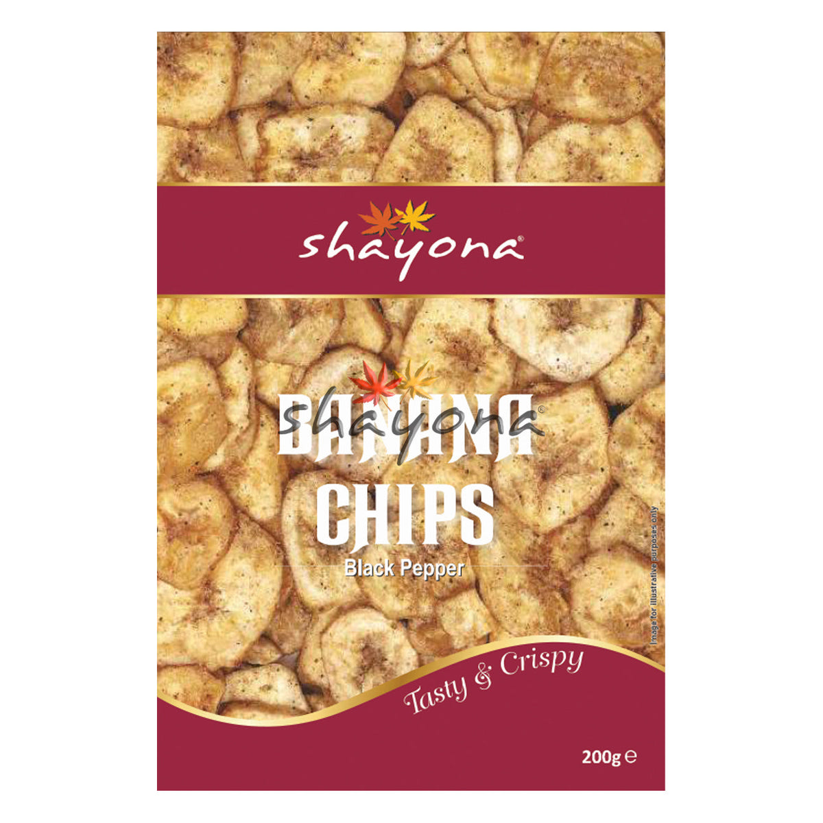SHAYONA BLACK PEPPER BANANA CHIPS 200G