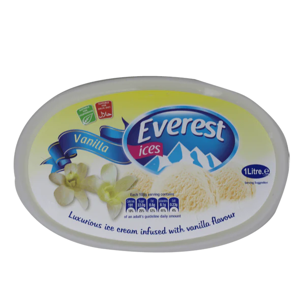 Everest Ice Cream Vanilla 1L