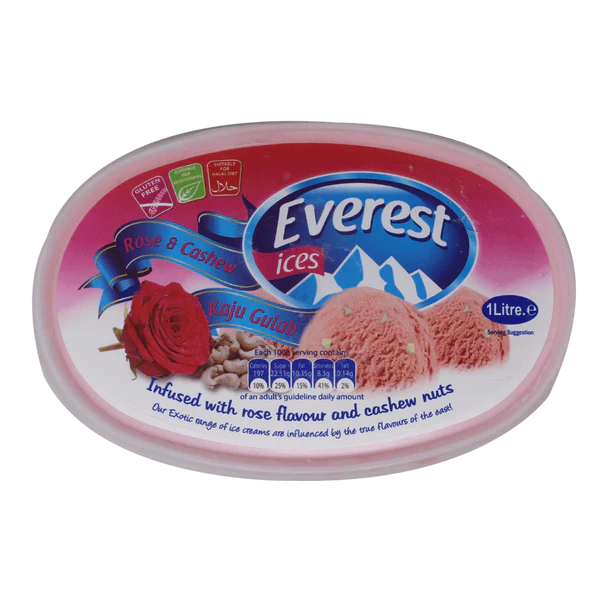 Everest Ice Cream Kaju Gulab 1L