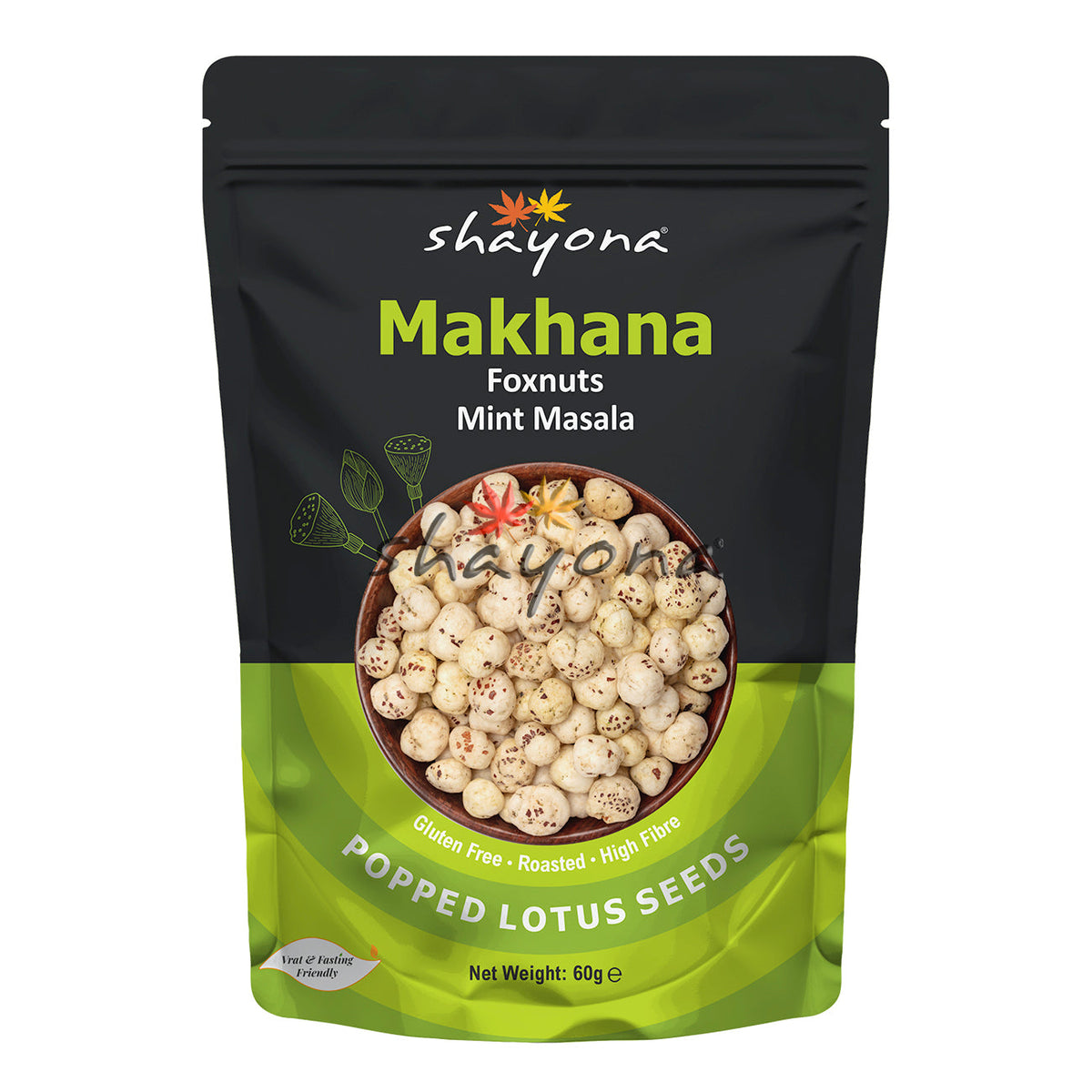 Shayona Makhana Foxnuts Mint Masala 60G
