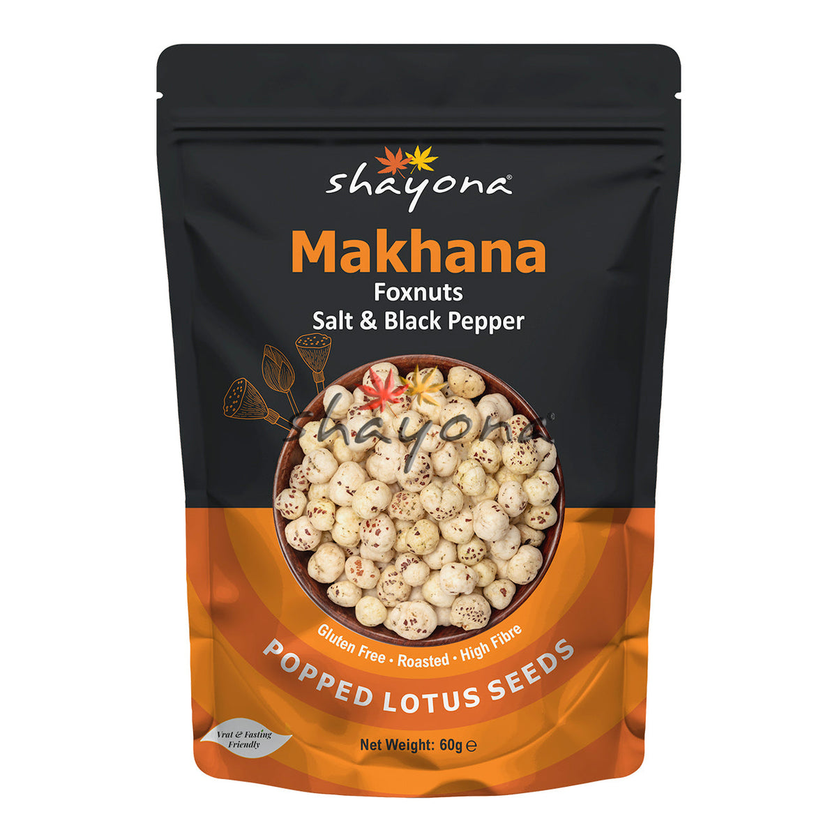 SHAYONA MAKHANA FOXNUTS SALT AND PEPPER