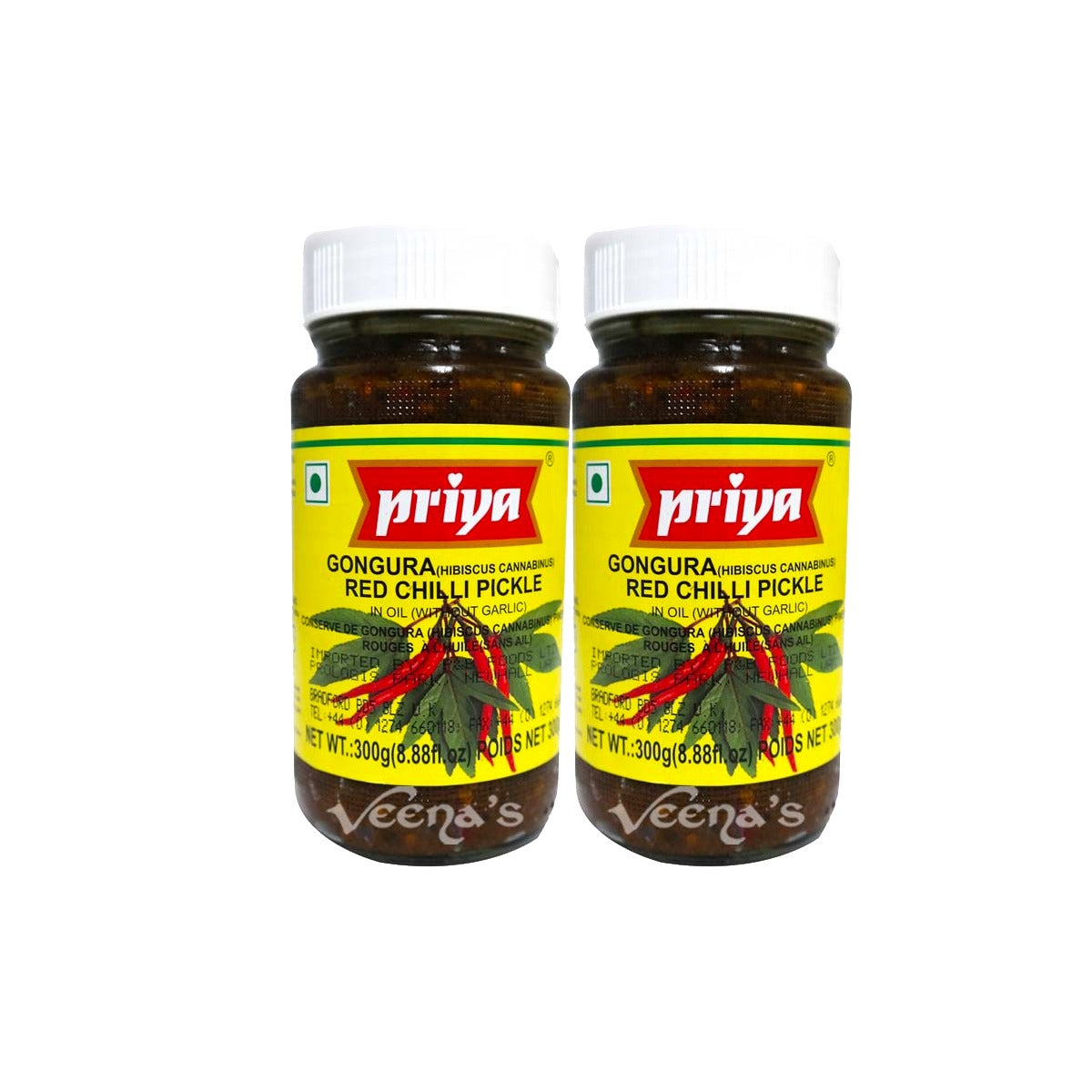 Priya Gongura Red Chilli Pickle 300g