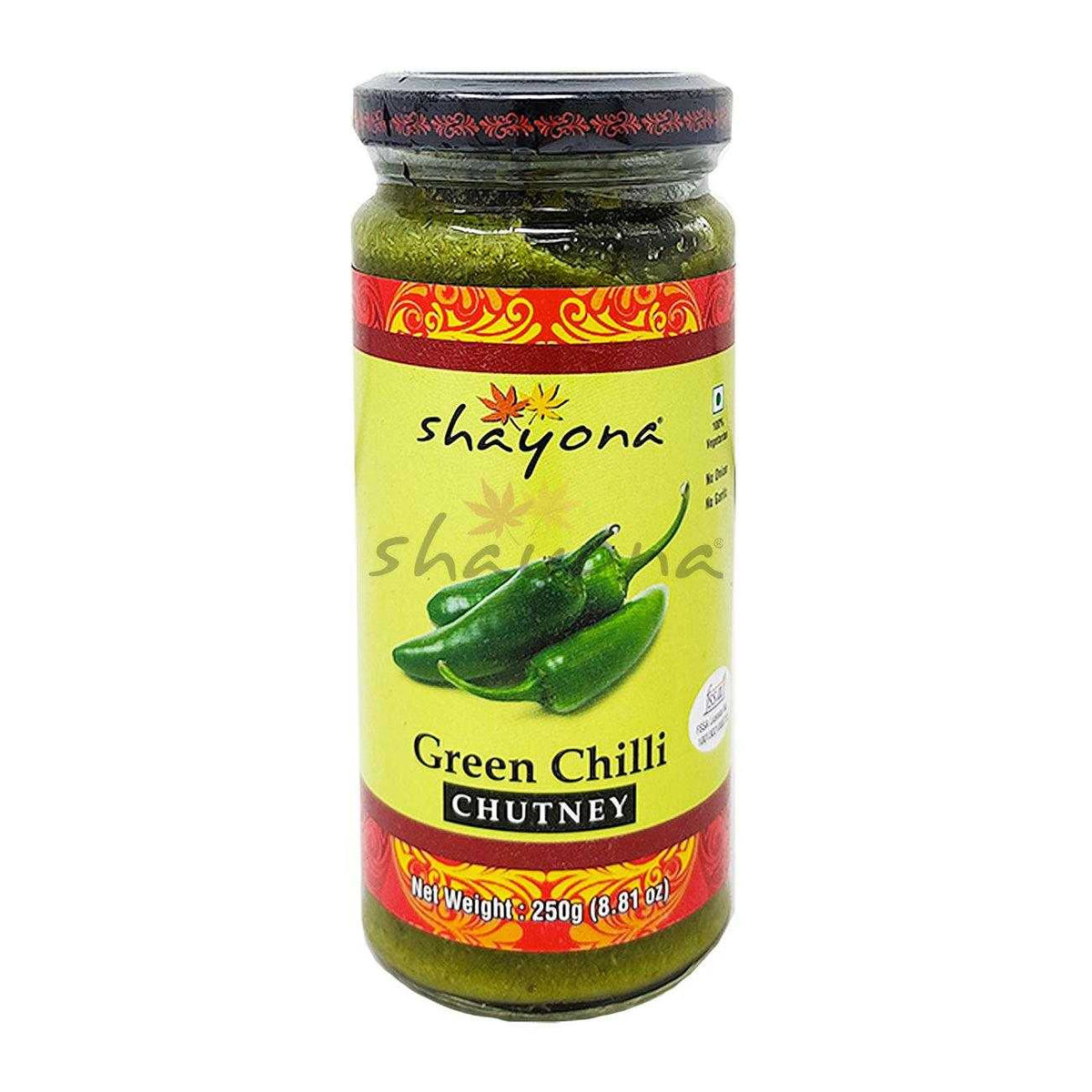 SHAYONA GREEN CHILLI CHUTNEY 250GM