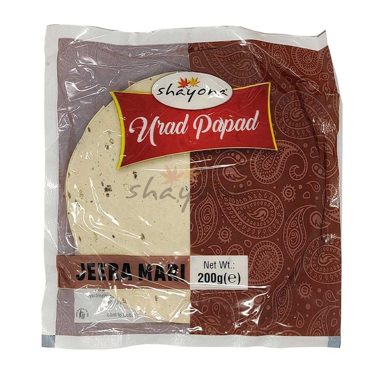 Shayona Jeera Mari Papad 200g