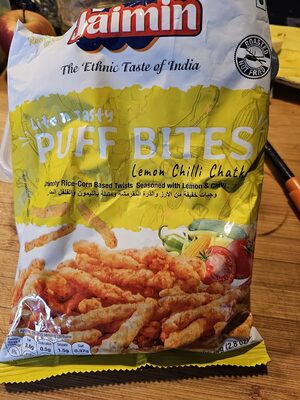 Jaimin Puff Bites Lemon Chilli Chatka 80g