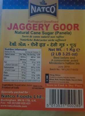 NATCO JAGGERY GOOR  1KG