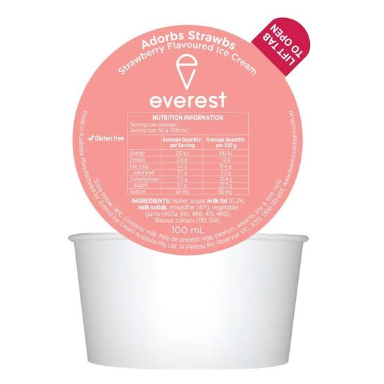 Everest Strawberry Cup 125ml