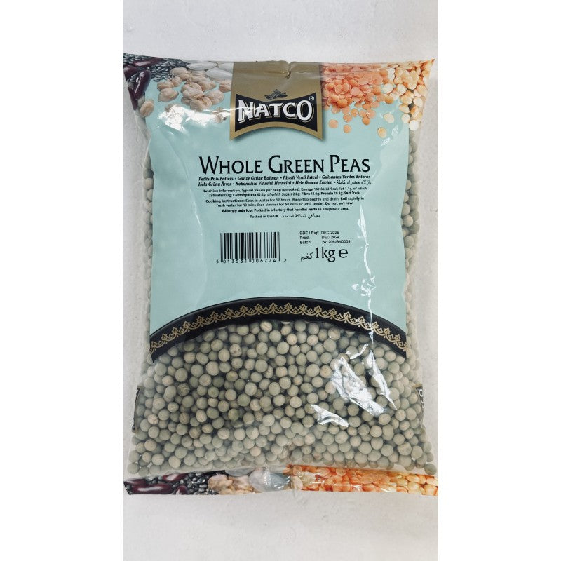 Natco Whole Green Peas 1kg