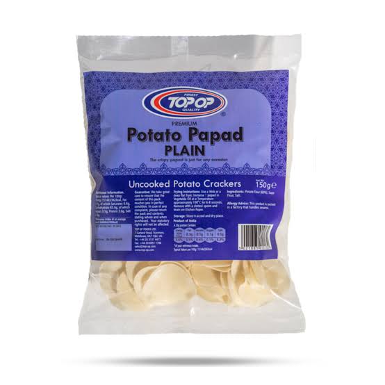 Top-op Potato Papad Plain 150g