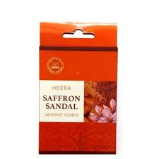HEERA Saffron Sandal Incense Cones