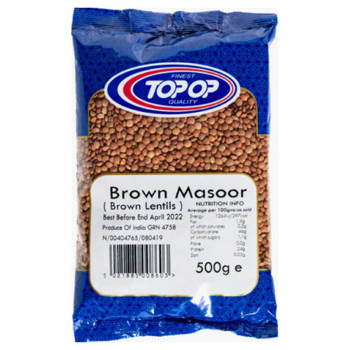 Topop Brown Masoor 500g